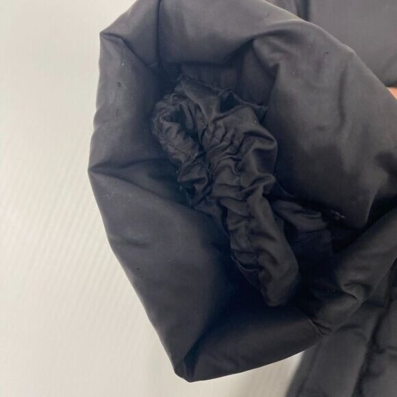 Zara Woman Black Down Zip Up Puffer Jacket Size 10 Winter Coat Hooded - Picture 13 of 16